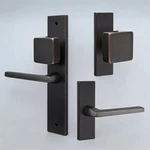 Emtek Dummy 10 In Mortise Set With Hercules Lever And Square Knob. Fixed Price $172.80.