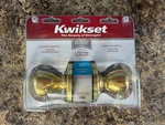 Gold Bed & Bath Door Knob Kwikset. Fixed Price $16.00.
