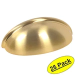 *25 Pack* Cosmas Cabinet Hardware Brushed Brass Cup Handle Pulls #783BB. Fixed Price $72.88.
