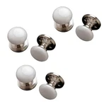 Ncl White Door Knobs, 3 Pack Round Passage Keyless Satin Nickel. Fixed Price $137.25.