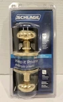 Schlage Bed / Bath Privacy F40 605 Plymouth Bright Brass Knob Latch Set. Fixed Price $19.96.