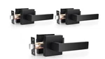 Probrico Matte Black 3 Pack Passage Door Levers Square Hall Closet Handles. Fixed Price $50.00.