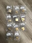 New 11 Emtek Assa Abloy 5/8 Hunter Knobs Cabinet Square Gold Brass 86703AS4. Fixed Price $79.95.