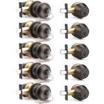 Brotima 5 Pack Keyed Alike Front Door Knob And Deadbolt Set, Entry Locksets. Fixed Price $95.50.