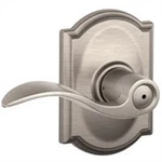 Schlage Series F40VACC619CAM Privacy Lever, Satin Nickel, 2-1/4 X 5-1/2. Fixed Price $70.15.
