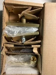 Baldwin FDSQUCFR044 Dummy Door Lever Set, 5" Rose, Satin Brass, Non-turning. Fixed Price $113.99.