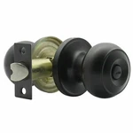 Black Door Knob Set- Interior Modern Flat Ball, Matte Probrico One. Fixed Price $19.00.
