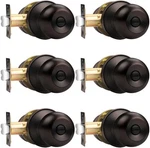 Probrico Ball Privacy Door Knobs And Bath 6 Pack, Oil Rubbed Bronze. Fixed Price $66.65.