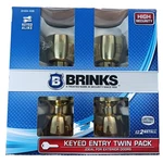 Brinks 2103-105 Tulip Style Keyed Entry Door Knob Polished Brass, 2-PACK. Fixed Price $32.00.