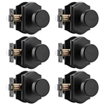 6 Pack Pismo Doorknobs With Lock For Bath & Bedroom, Black Interior Knob.... Fixed Price $92.72.