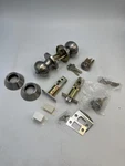 Probrico Keyed Alike Round Ball Entry Door Knob And Double Cylinder Deadbolt. Fixed Price $27.89.