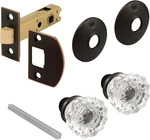Prime-line 28327 Passage Door Latch Set, Glass Knob With Bolt Bronze Fin. Fixed Price $41.40.