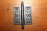 3" X Ornate Acorn/bullet Tipped Cast Iron Victorian Eastlake Hinge D-62. Fixed Price $25.75.