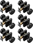 6 Pack Heavy Duty Black Door Knobs With Square Rosette For Home Use. Fixed Price $165.99.