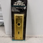 First Watch Polished Brass Finish Mortise Lock #1155 Trim Plates 2-PACK 7X2.25". Fixed Price $15.00.