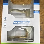Schlage Passage Door Lever Flair Bright Brass Hall & Closet F10 605. Fixed Price $15.50.