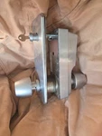 Kaba Mechanical Push Button Door Lock Keyed Metal Brushed Silver LLN18745. Fixed Price $125.00.