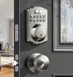 Veise Keyless Entry Door Lock With 2 Knobs, Electronic Backlit Keypad Deadbolt. Fixed Price $44.00.