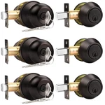 Probrico 3 Setsentry Door Knob Lockset And Single Cylinder Deadbolt Combinati.... Fixed Price $86.98.