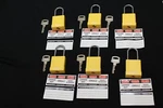 6 Abus 74/40 Yellow Lockout Tagout Padlocks Keyed Different 1 Per. Fixed Price $39.99.