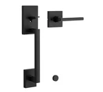 Kwikset San Clemente Matte Black Front Door Handle Pull Exterior Interior Lever. Fixed Price $55.00.