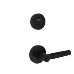 Home Decorators Woodcliff Matte Black Door Lever Combo Pack W/ Dual Keyway. Fixed Price $44.95.