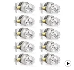 Crystal Door Knobs 10-PACK, Clear Glass Diamond, Satin Nickel, Bed/bath. Fixed Price $179.90.