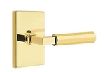 Emtek Select Privacy, L-square Stem Faceted Lever, Unlacquered Brass Rh. Fixed Price $242.40.