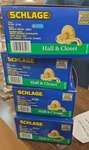 4 Schlage F10 605 Flair Door Knobs Lever, Hall & Closet Passage Lock Brass. Fixed Price $61.59.
