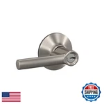 Schlage F51A Brw 619 Broadway Lever Keyed Entry Lock Satin Nickel. Fixed Price $57.88.