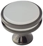 Amerock BP36608 Gunmetal Frosted Acrylic Oberon 1-3/8" Mushroom Cabinet Knob. Fixed Price $8.35.