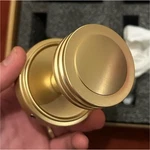 Sorwduerm Pack Dummy Gold Satin Brass Round Door Knobs Zinc Alloy 2" Interior. Fixed Price $21.61.