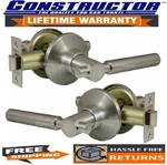 Constructor Rondo Passage Lever Handle Door Lockset Satin Nickel Hallway /closet. Fixed Price $14.98.