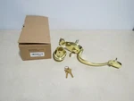 Dexter By Schlage JH58BAR605 Barcelona Exterior Handleset With Deadbolt, Brass. Fixed Price $59.95.