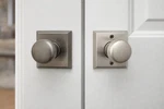 Baldwin Reserve Round Door Knob Set 9BR3521-597 Two Tone Satin & Antique Nickel. Fixed Price $49.99.