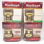 Of Kwikset Hall & Closet Brass Door Knobs Signature Series 97200-672. Fixed Price $19.99.