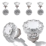 Ceymio Crystal Cabinet Knobs 8 Pack Clear Glass Pulls For Kitchen Bedroom Bat.... Fixed Price $37.68.