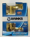Brinks 2713-105 Wave Style Lever Door Knob With Privacy Key Brass One Pair. Fixed Price $28.99.