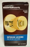Mountain Security Interior Locking Polished Brass Tulip Door Knob 3130-105. Fixed Price $10.00.