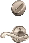 Schlage F59 619 Rh Flair Interior Right-handed Lever Deadbolt, Satin Nickel. Fixed Price $44.99.