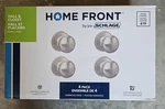 Home Front By Schlage Satin Nickel Hall & Closet - 4 Pack Doorknobs Nib. Fixed Price $37.99.