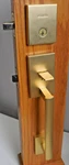 Kwikset San Clemente Handleset Pismo Satin Brass 818SCEXPSKSQT4 #95L. Fixed Price $74.99.