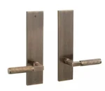 Signature Hardware Satcher Dummy Entrance Door Set, Left Hand, Antique Brass. Fixed Price $142.45.