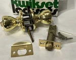 Kwikset Tylo Entry Keyed Door Knob Lock 400T 3 Polished Brass. Fixed Price $16.99.