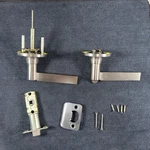 Yale Satin Nickel Interior Door Privacy Lever Locking Reversible. Fixed Price $20.09.