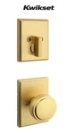 Kwikset 971SOKTRCT Sora Knob Keyed Entry Handleset Interior Pack - Brass. Fixed Price $35.00.