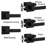 Probrico Privacy Passage Door Lever Black Interior Knobs Entry Locks Dummy. Fixed Price $17.31.
