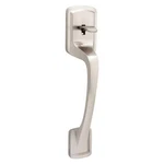 Kwikset Prague Satin Nickel Entry Door Handle Only With Round Pismo Knob. Fixed Price $53.99.