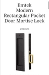 Emtek Modern Rectangular Pocket Door Mortise Lock 2114US19. Fixed Price $144.99.