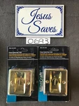 2- Pocket Door Latch Privacy Lock Mintcraft 941-4293 Polished Brass 0693. Fixed Price $15.00.